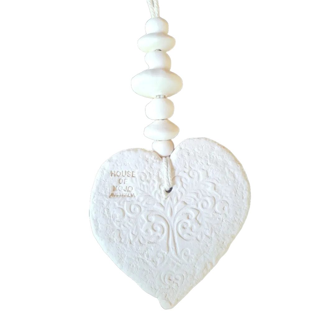 Mojo's Fragranced Ceramic Hearts - Large - "Pawprint"