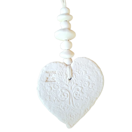 Mojo's Fragranced Ceramic Hearts - Large - "Pawprint"