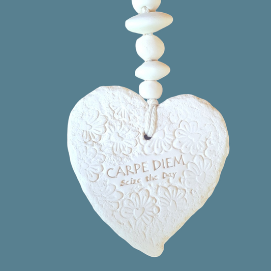 Mojo's Fragranced Ceramic Hearts - Large - "Carpe Diem"