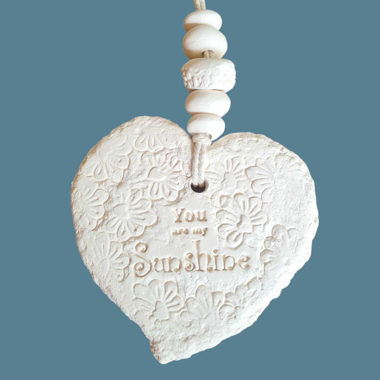 Mojo's Fragranced Ceramic Hearts - Large - "You are My Sunshine"