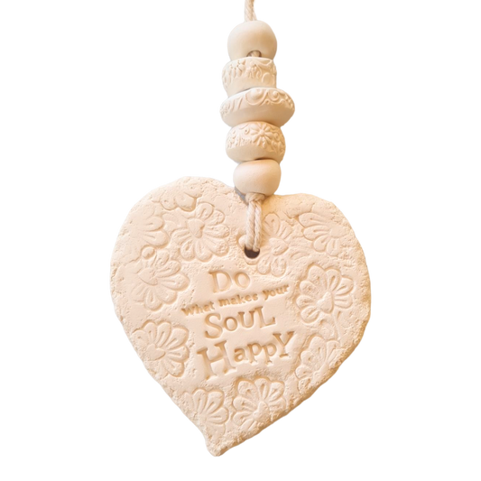 Mojo's Fragranced Ceramic Hearts - Large - Do What Makes Your Soul Happy.