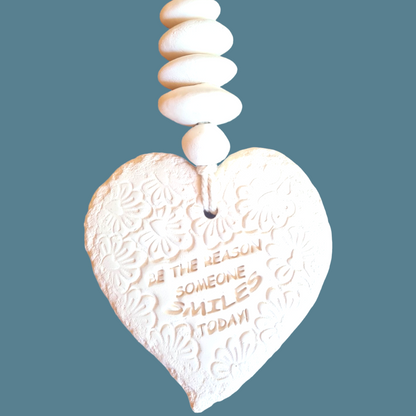 Mojo's Fragranced Ceramic Hearts - Large - "Be the reason someone smiles today"