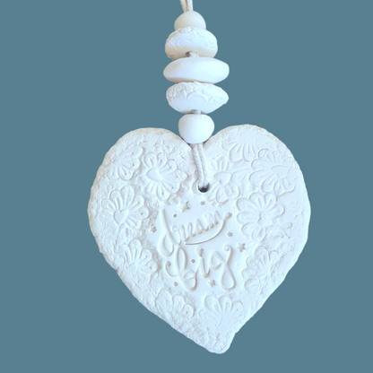 Mojo's Fragranced Ceramic Hearts - Large - "Dream Big"