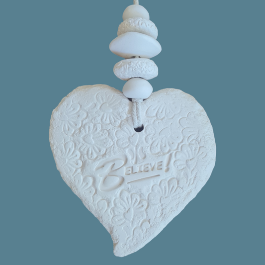 Mojo's Fragranced Ceramic Hearts - Large - Believe!