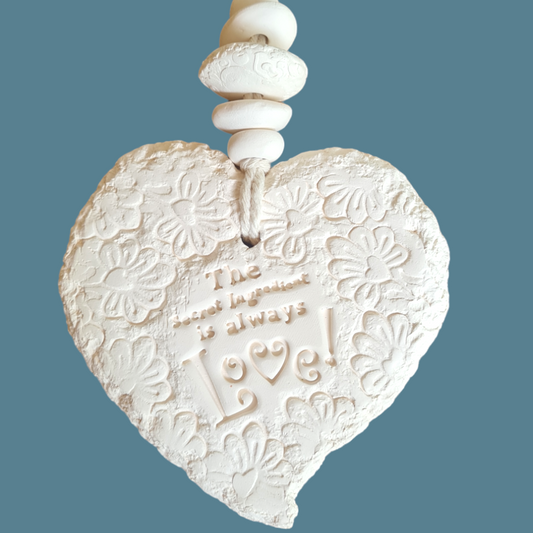 Mojo's Fragranced Ceramic Hearts - Large - Secret Ingredient is Always Love