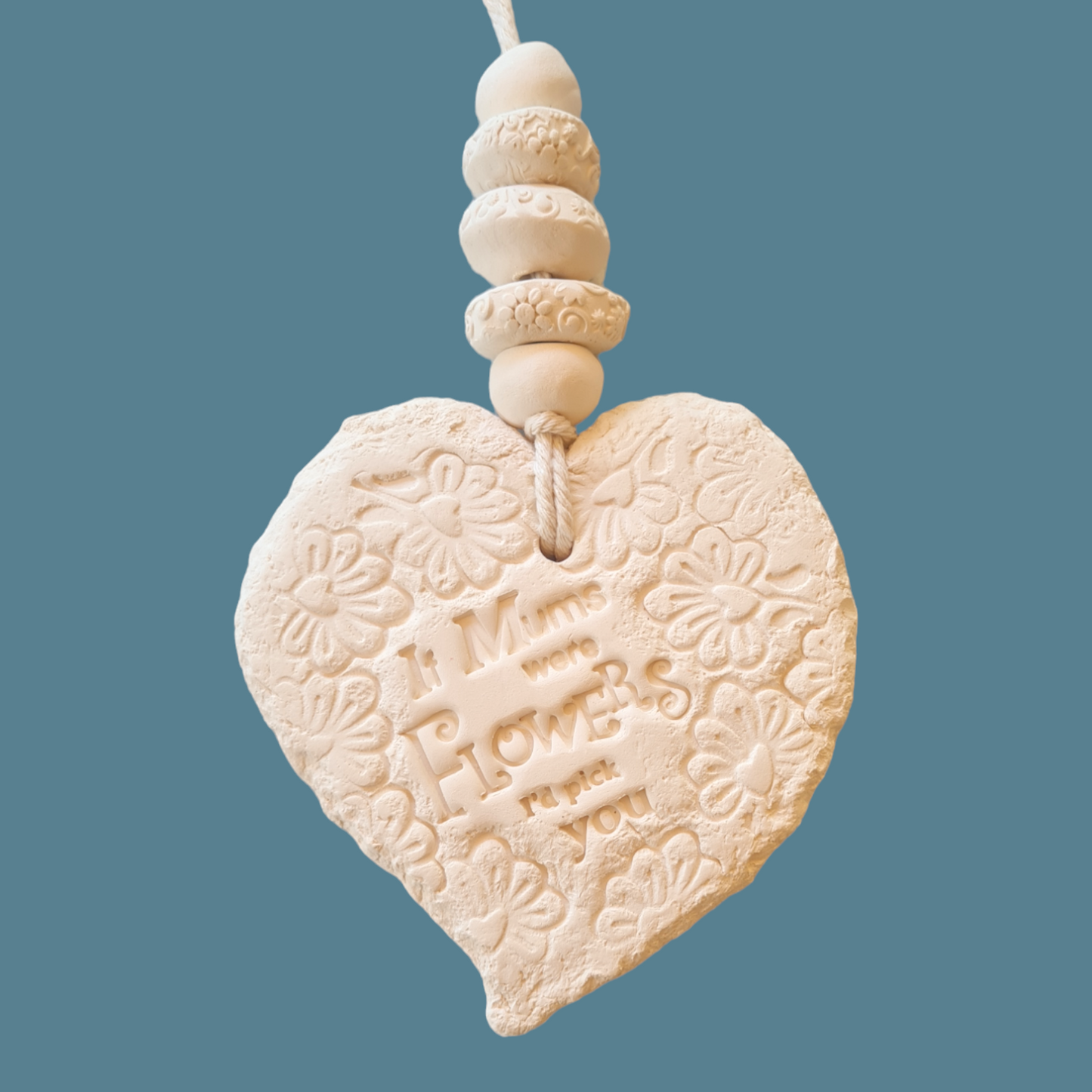 Mojo's Fragranced Ceramic Hearts - Large - If Mums Were Flowers, I'd Pick You!