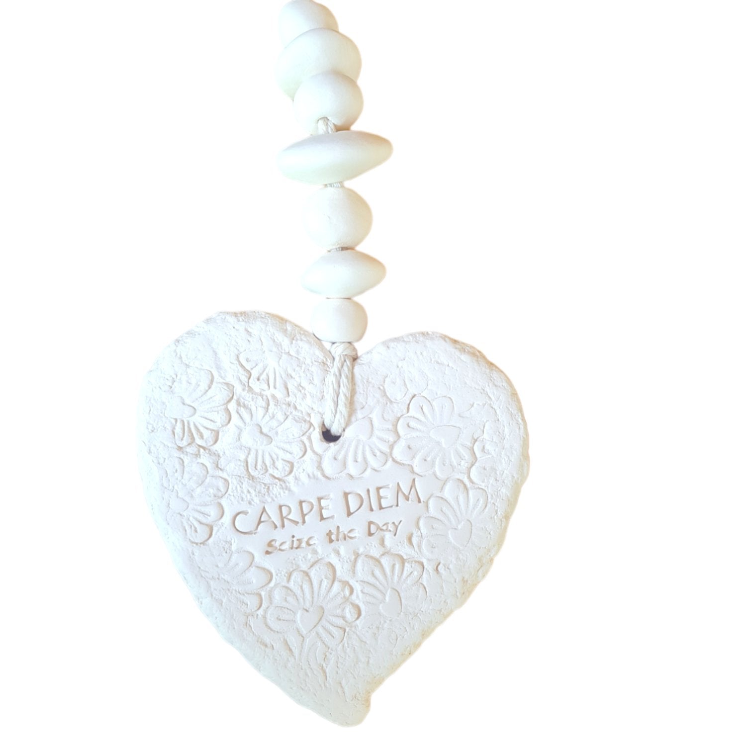 Fragranced Ceramic Hearts - Mojo's Fragranced Ceramic Hearts - Large - "Carpe Diem"