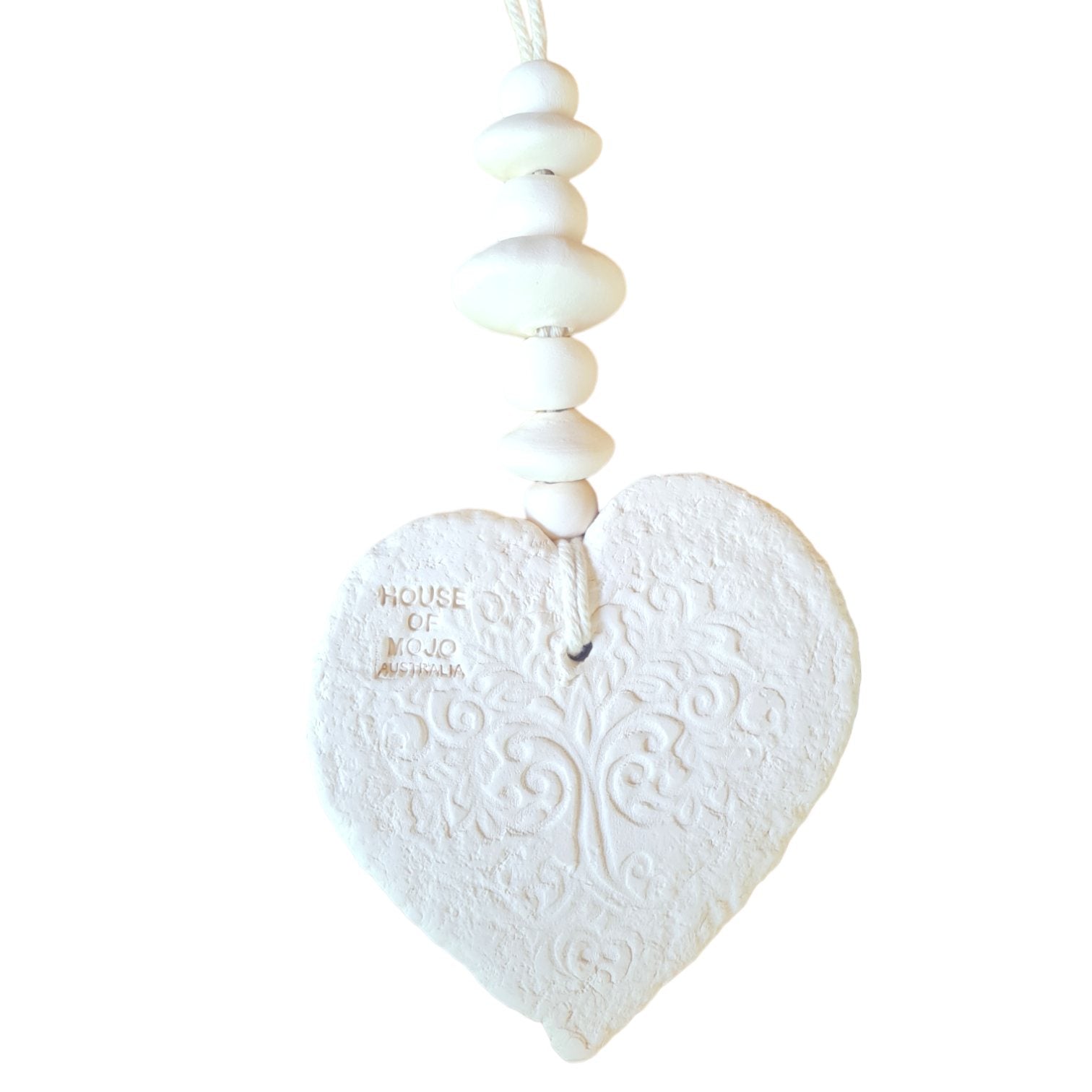 Fragranced Ceramic Hearts - Mojo's Fragranced Ceramic Hearts - Large - "Live, Love, Laugh"