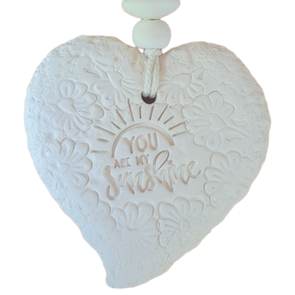 Mojo's Scented Ceramic Hearts - Large - "You are My Sunshine"