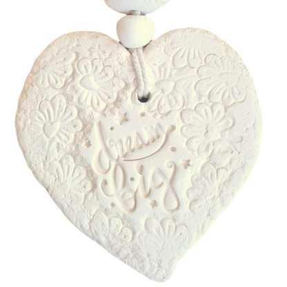 Mojo's Scented Ceramic Hearts - Large - "Dream Big"