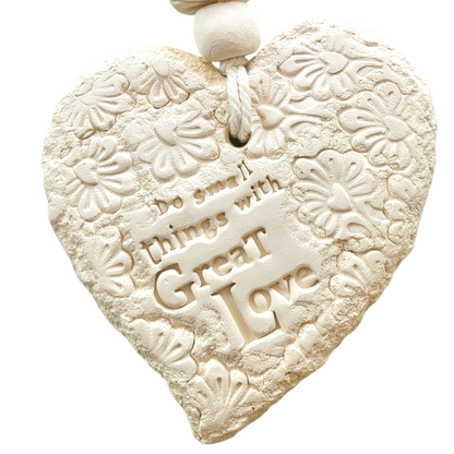 Mojo's Scented Ceramic Hearts - Large - Do Small Things with Great Love