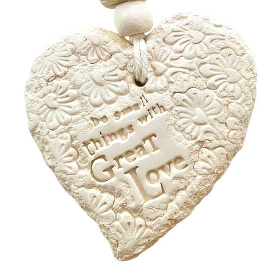 Mojo's Fragranced Ceramic Hearts - Large - Do Small Things with Great Love