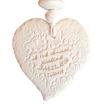 Mojo's Scented Ceramic Hearts - Large - "Be the reason someone smiles today"