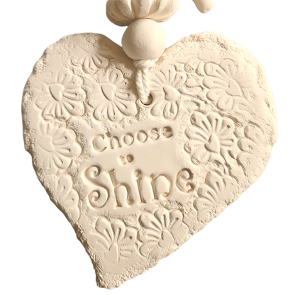 Mojo's Scented Ceramic Hearts - Large - Choose to Shine!