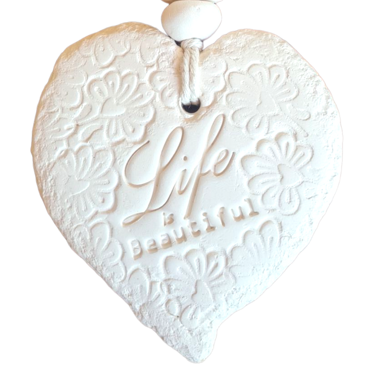 Mojo's Scented Ceramic Hearts - Large - "Life is Beautiful"