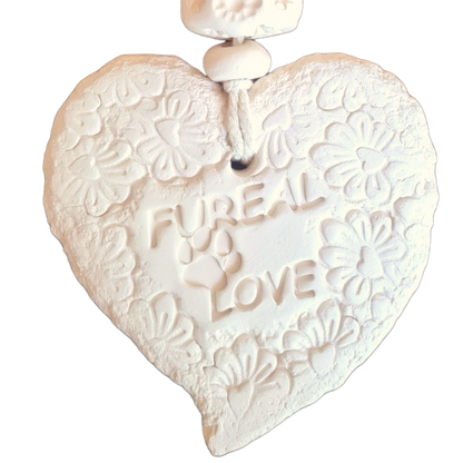 Mojo's Scented Ceramic Hearts - Large - "Fureal Love"