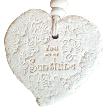 Mojo's Scented Ceramic Hearts - Large - "You are My Sunshine"