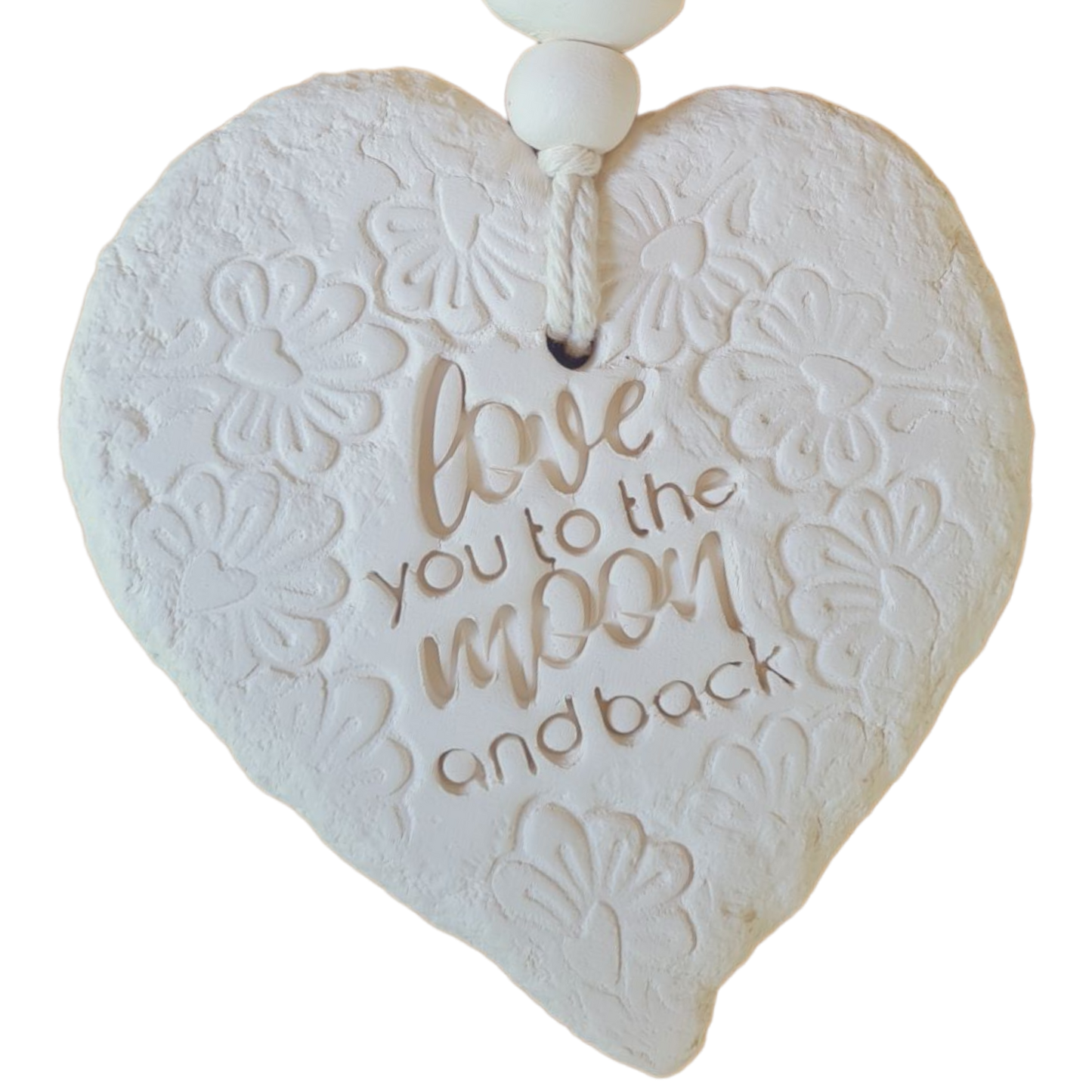 Mojo's Scented Ceramic Hearts - Large - "Love you to the moon and back"