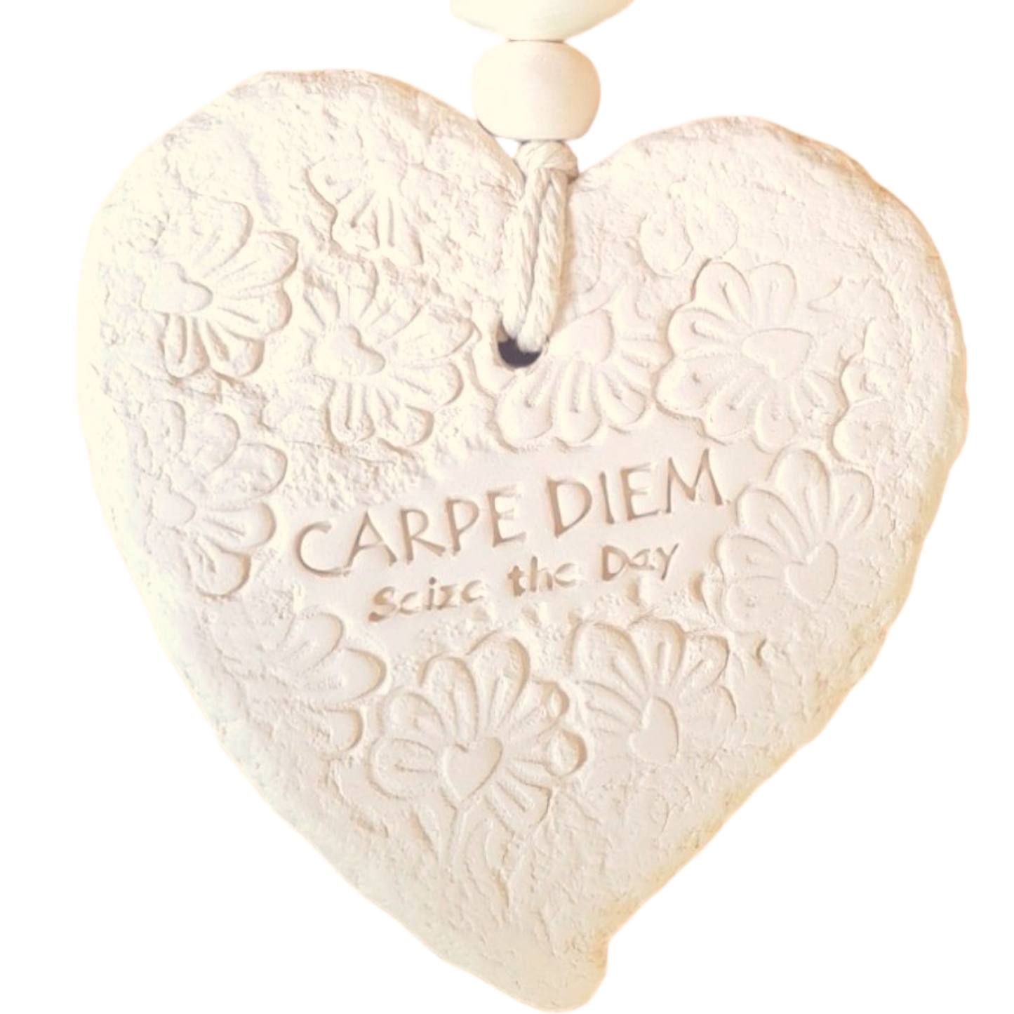 Mojo's Scented Ceramic Hearts - Large - "Carpe Diem"