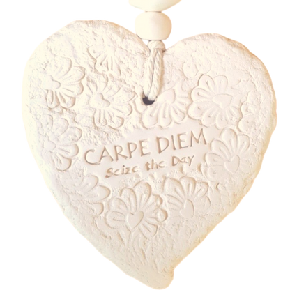 Mojo's Scented Ceramic Hearts - Large - "Carpe Diem"